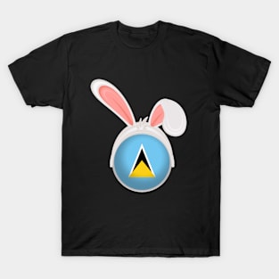 happy easter St Lucia bunny ears flag cute designs T-Shirt